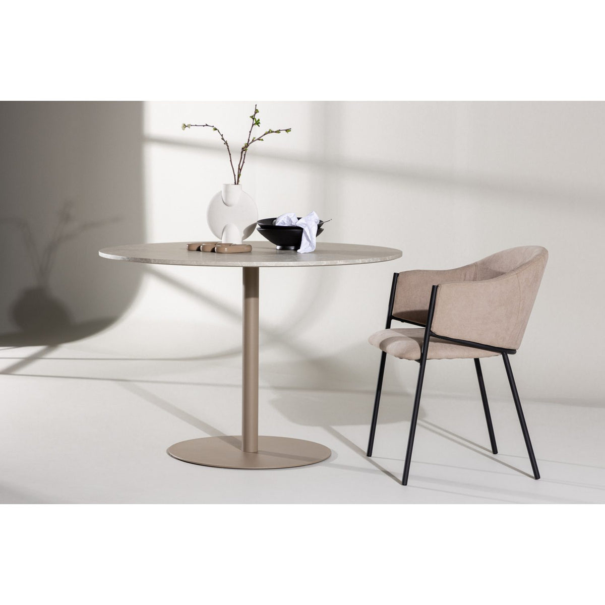 Lycke Runt matbord Beige, 110