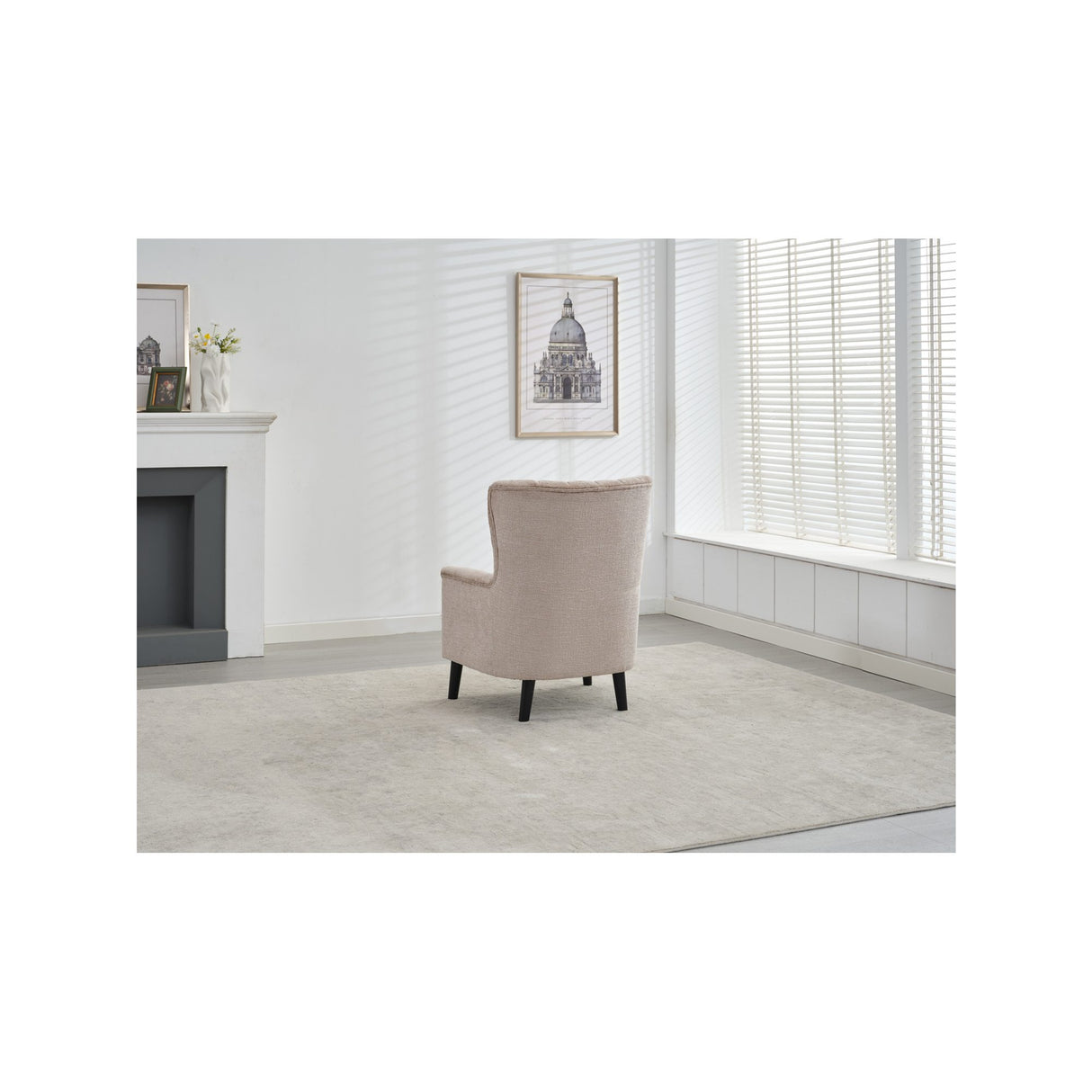 Linnea Fåtölj Bouclé Biscuit