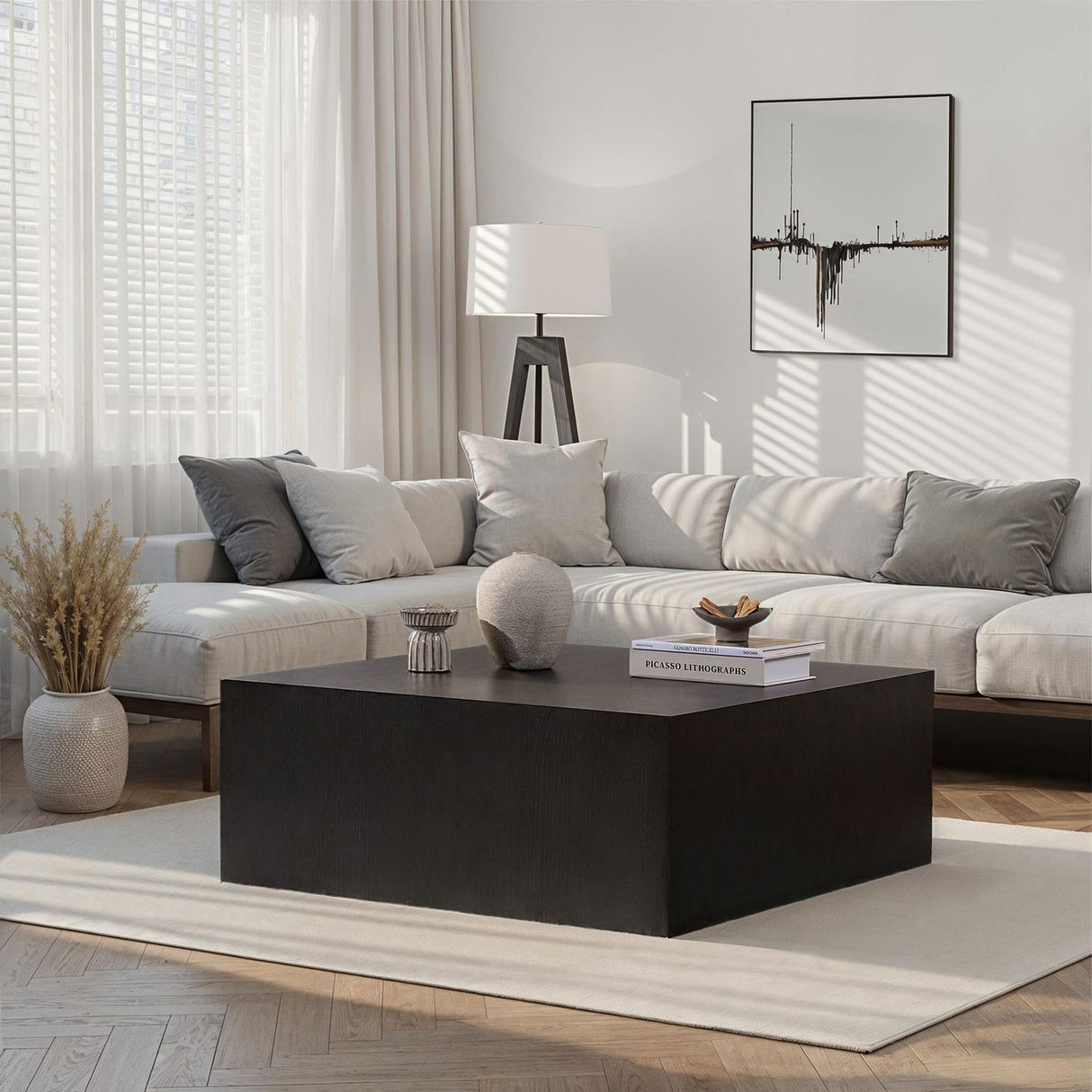 Crystal Soffbord Wood Black