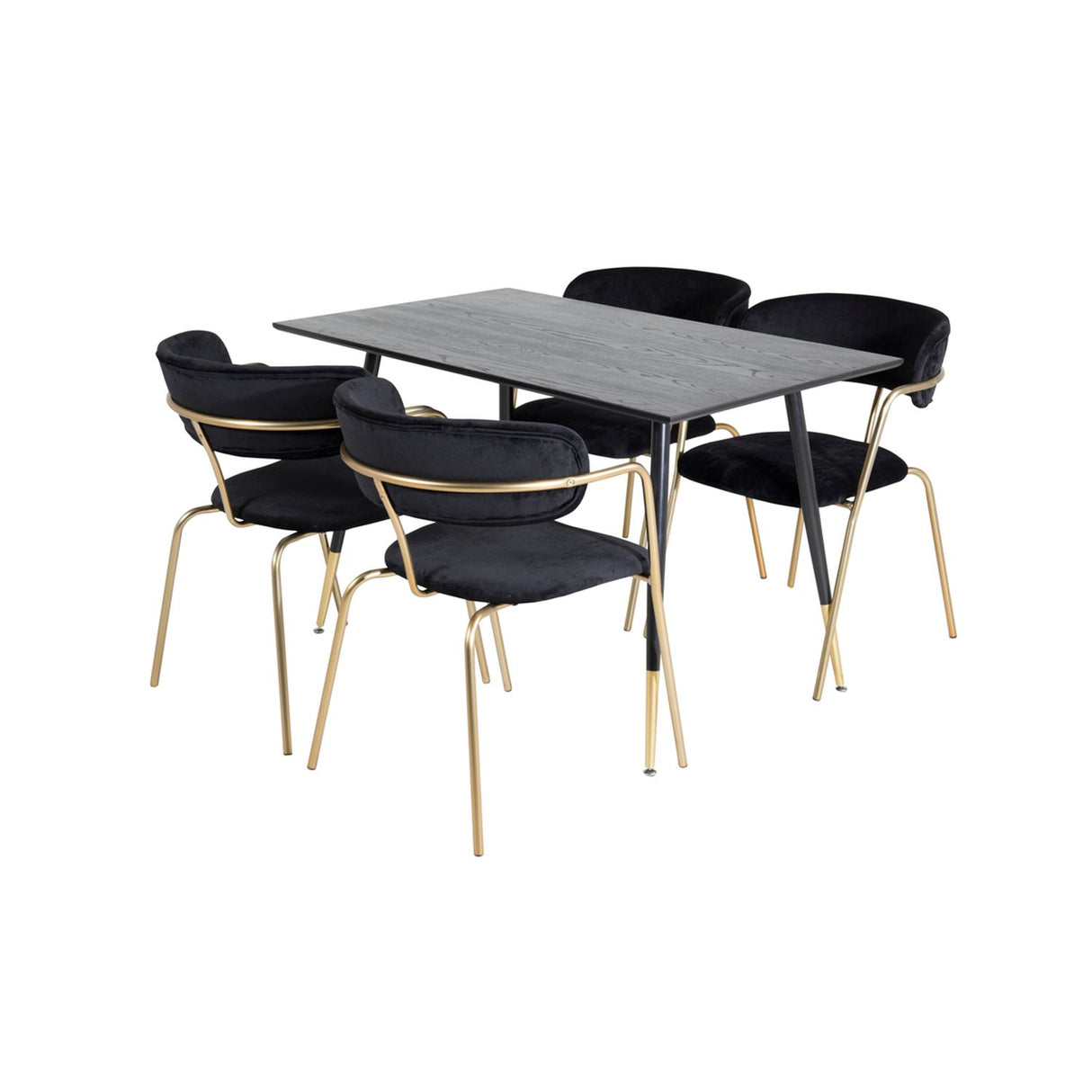 Dipp, Arrow Rund matgrupp Svart,Guld, Svart,Guld, 120 x 85