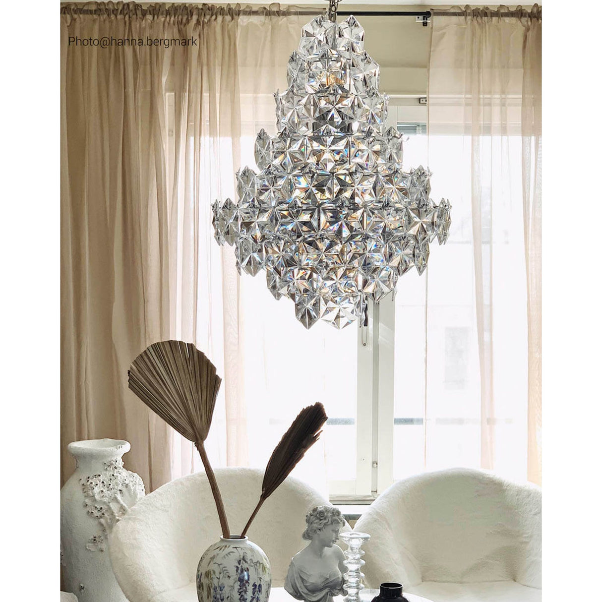 Monarque Grande Taklampa Krom