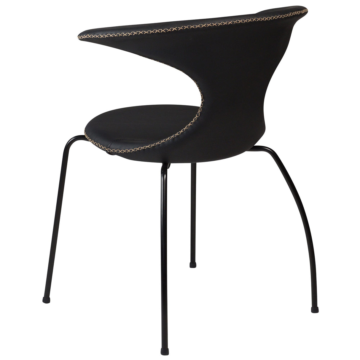 Flair Stol Black Leather, Black