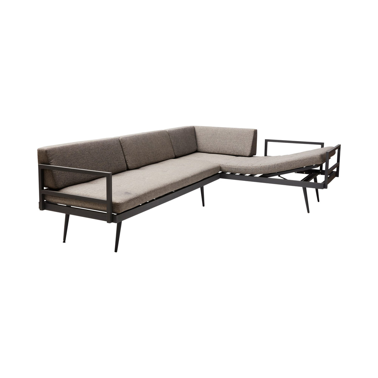 Rio 4 personer Loungesoffa Gråa dynor/Antracit Aluminium
