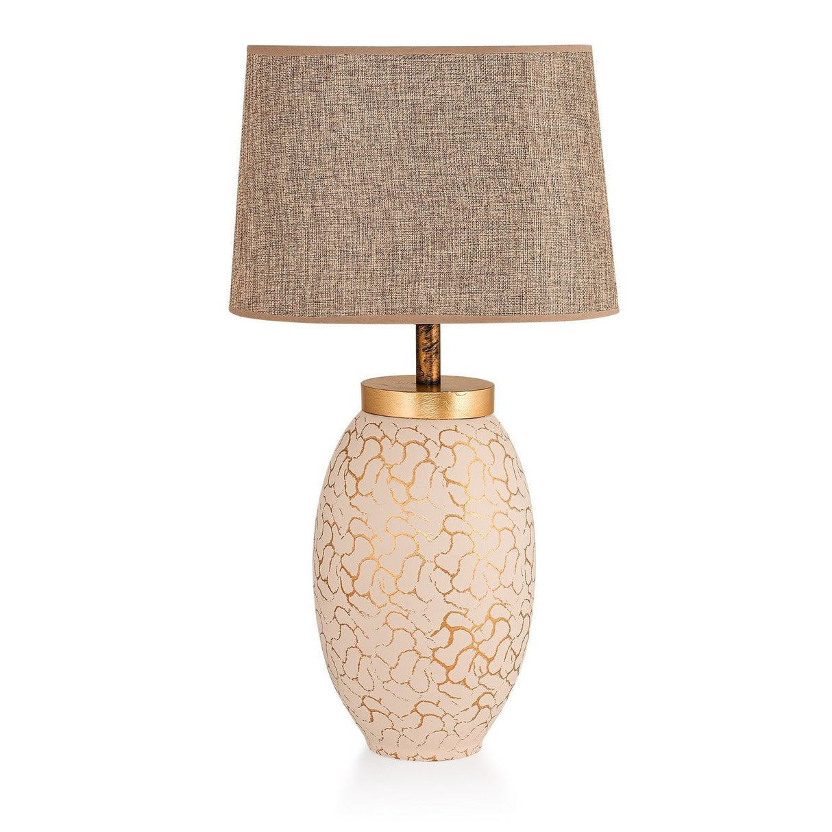 Nassau (40 x 30 x 40 cm) Creme Guld Bordslampa