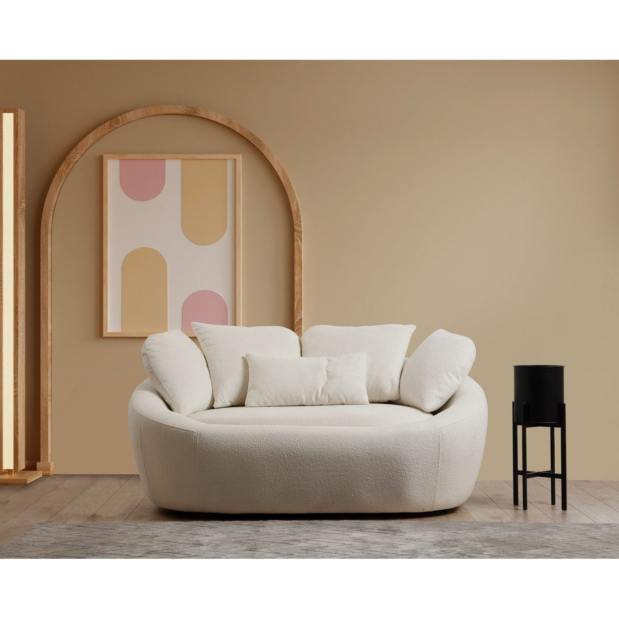 Nairobi (155 x 120 x 67 cm) Creme 2-sitssoffa