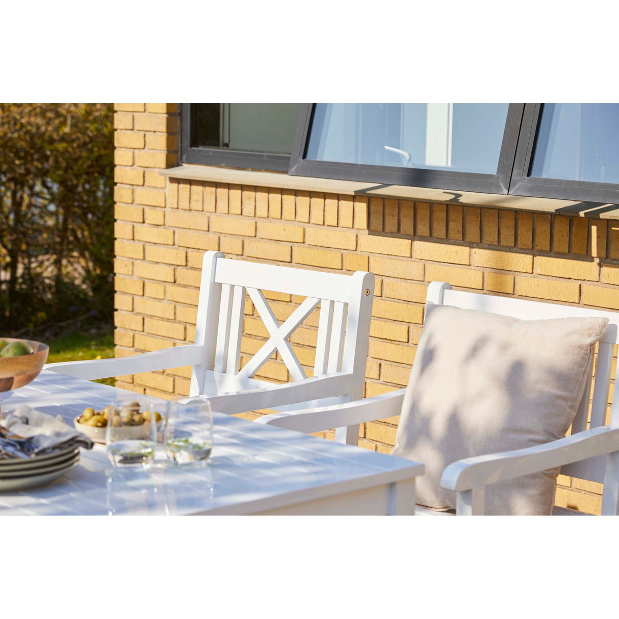 Rosenborg Trädgårdsstol Vit/Trä