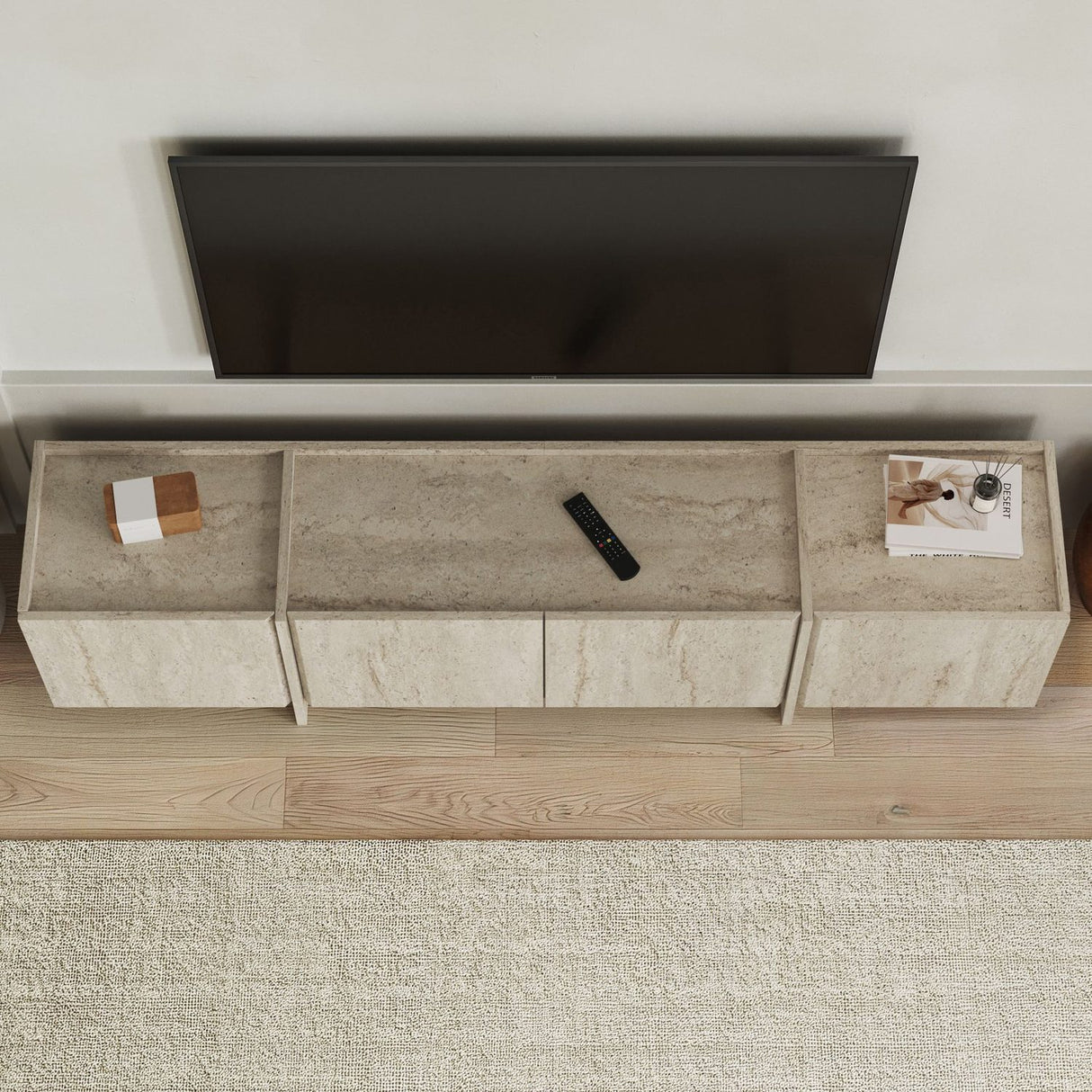 Victoria TV-bänk Travertine
