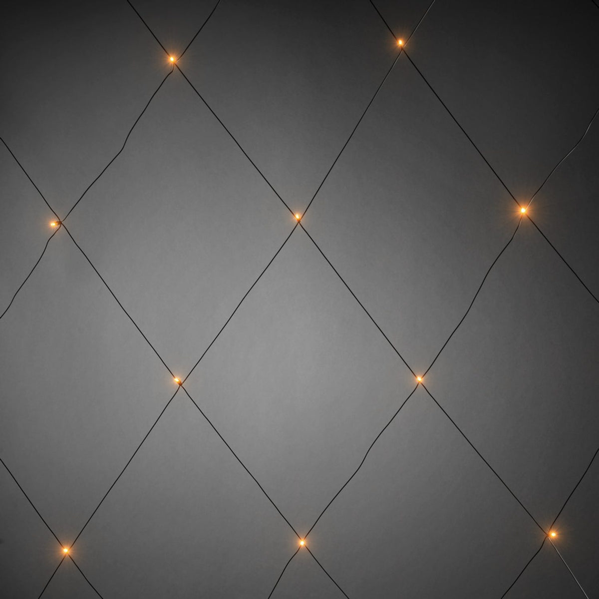 Nät LED Svart kabel 24V/IP44 Ljusslinga Ute 3x3m, Amber