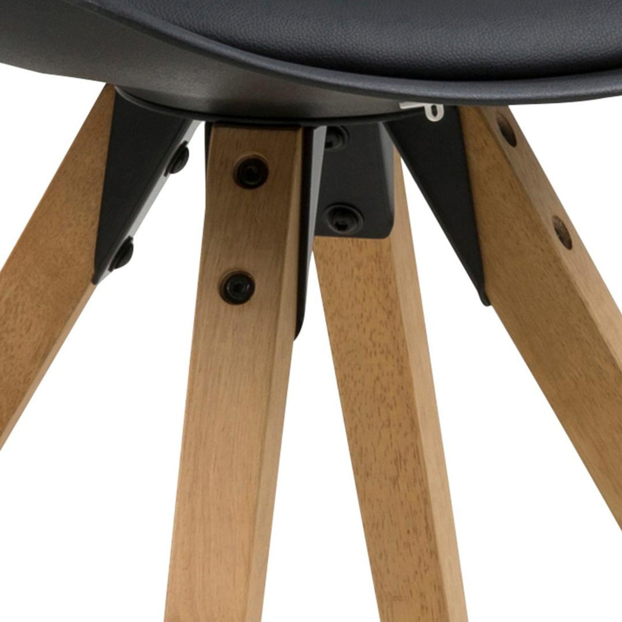 Sento Matstol PU BK Svart/Ek