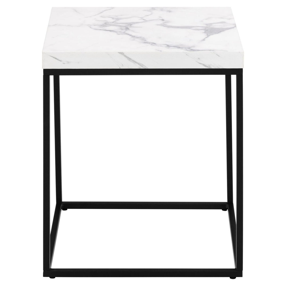 Vesterbro Soffbord 40x40 cm Vit Carrara