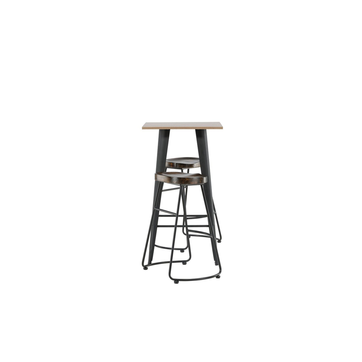 Tempe, Ozark Rektangulär matgrupp Svart,Mörk valnöt, Valnöt, 60 x 60