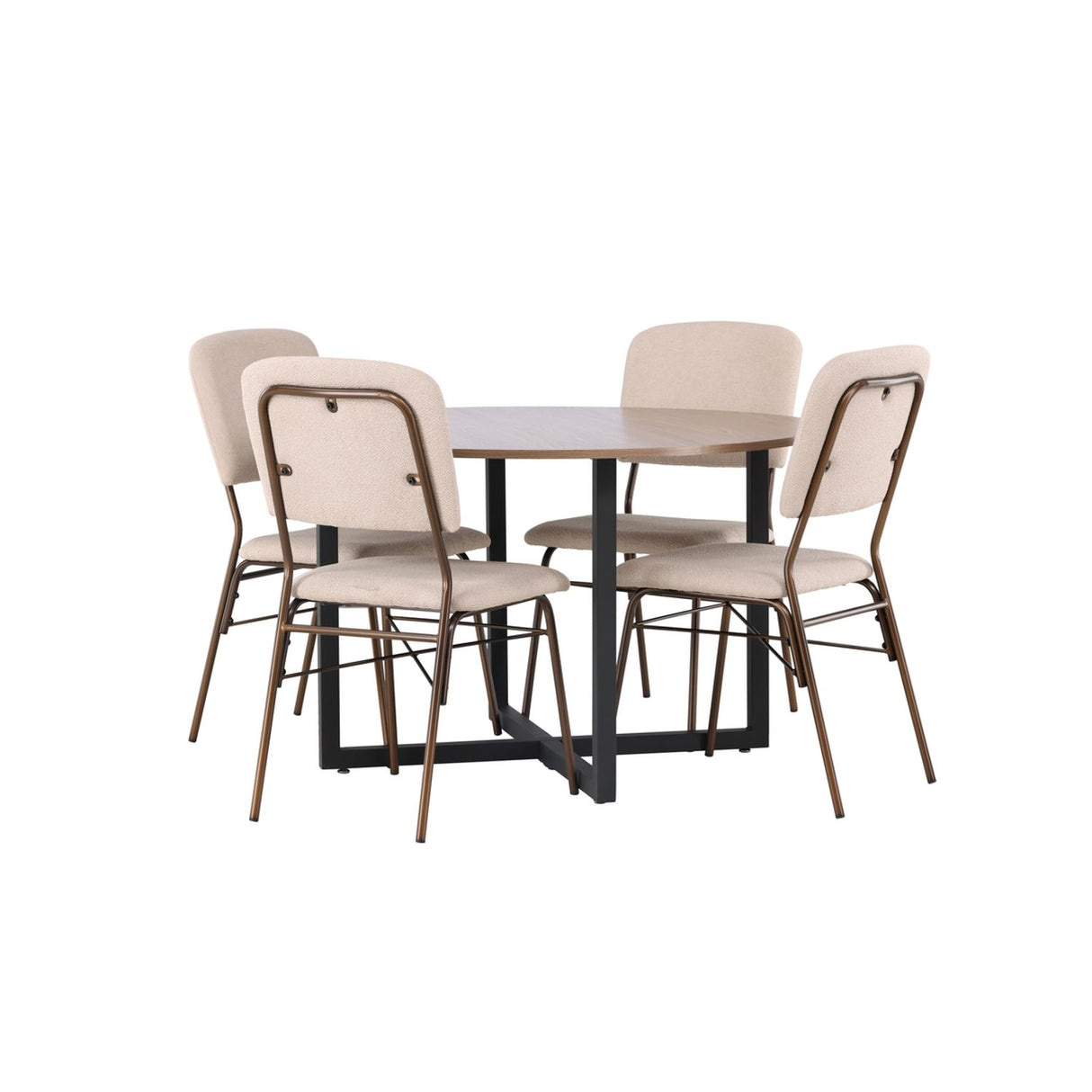 Durango, Seda Rund matgrupp Beige,Brun, Svart, valnöt, ⌀120