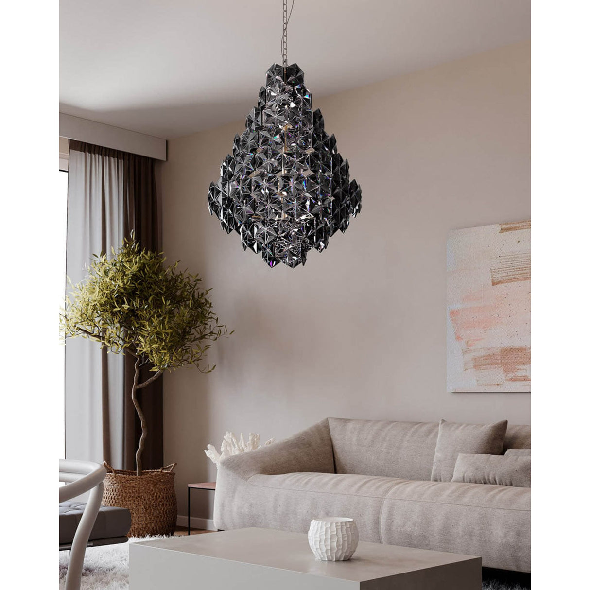 Monarque Grande Taklampa Svartkrom