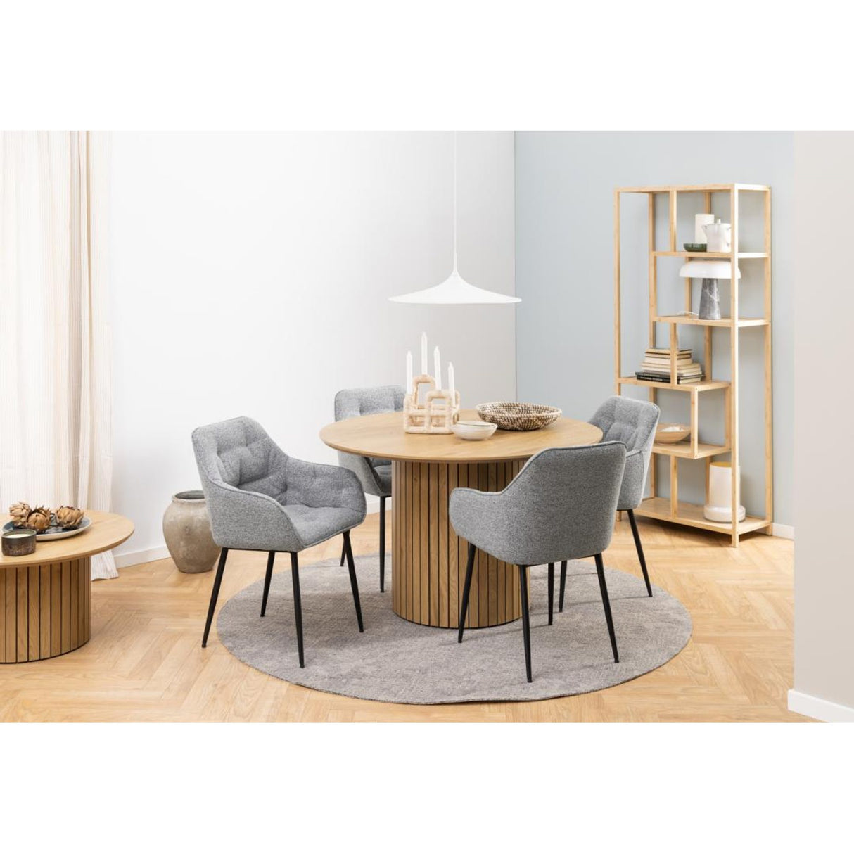 Toulon Karmstol Monza tyg Grå