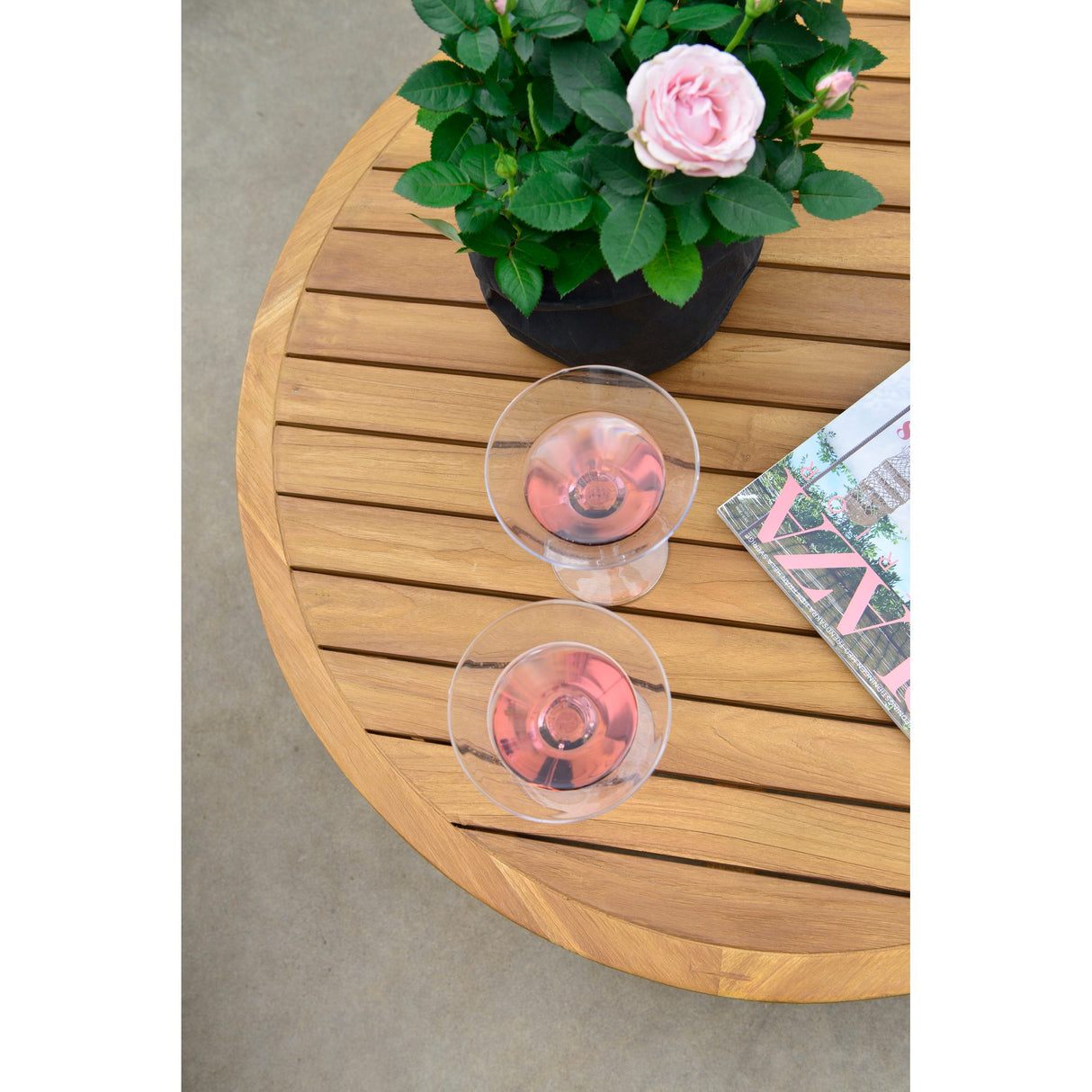 Himmelsnäs Utesoffbord Ø80 cm Brun