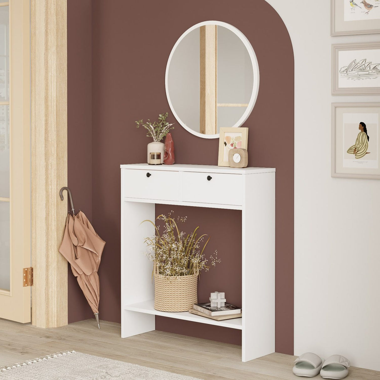 Kotor (80,4 x 90 x 24,2 cm) vit Sideboard