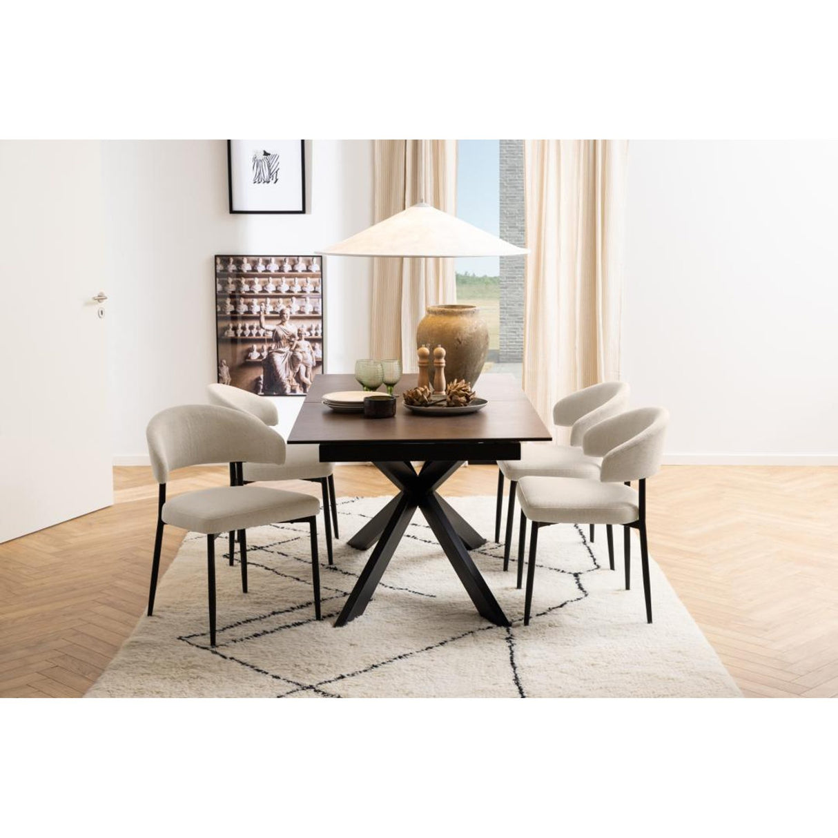 Kaley Matstol Basel tyg Beige