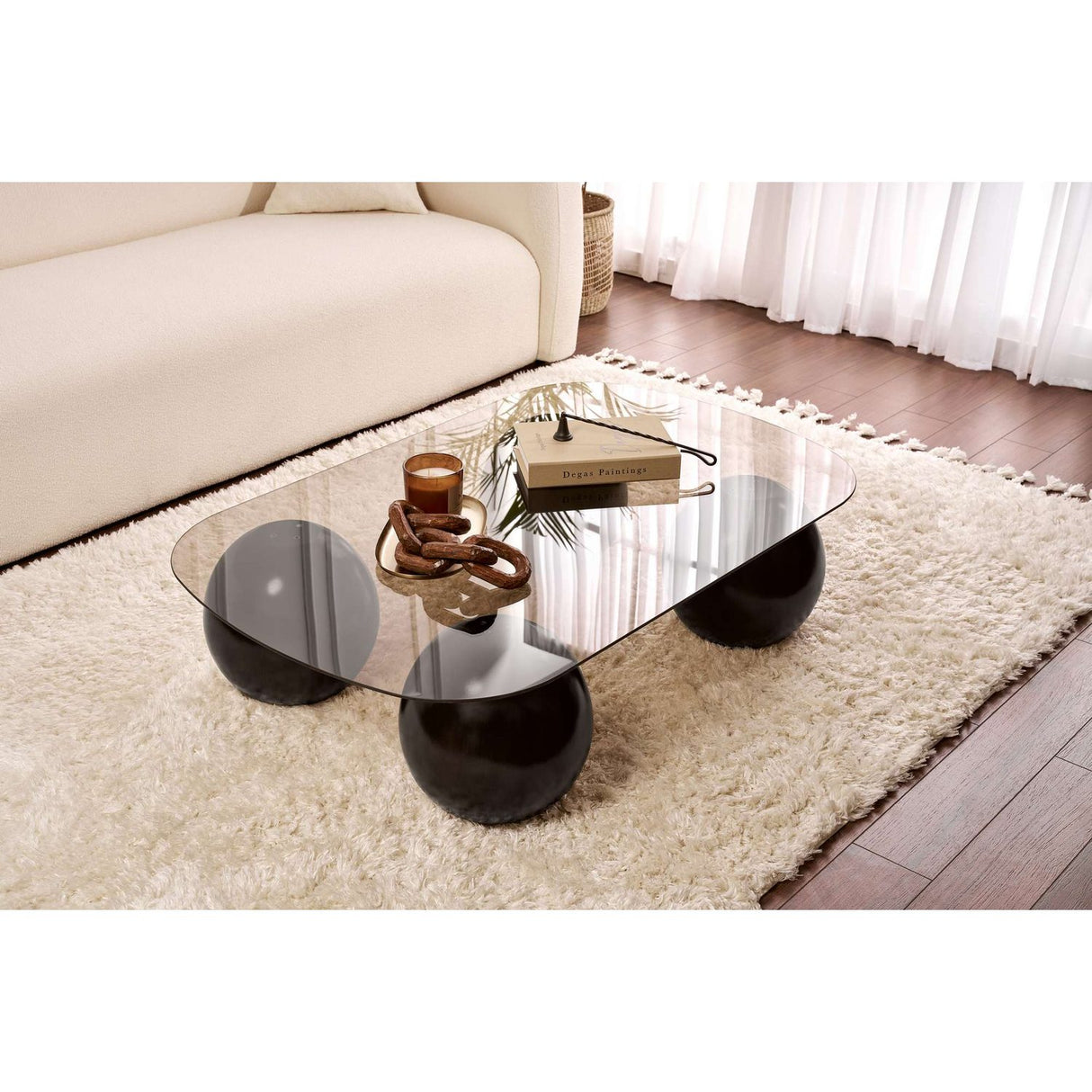 Evara (118 x 30 x 75 cm) Soffbord Svart / brons