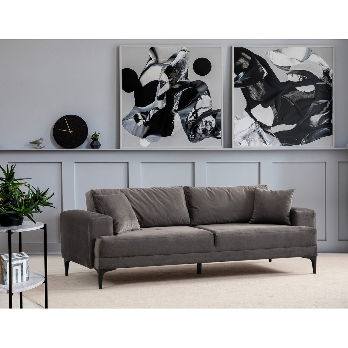 Harare 3-sits (234 x 100 x 78 cm) 3-sitssoffa Antracit