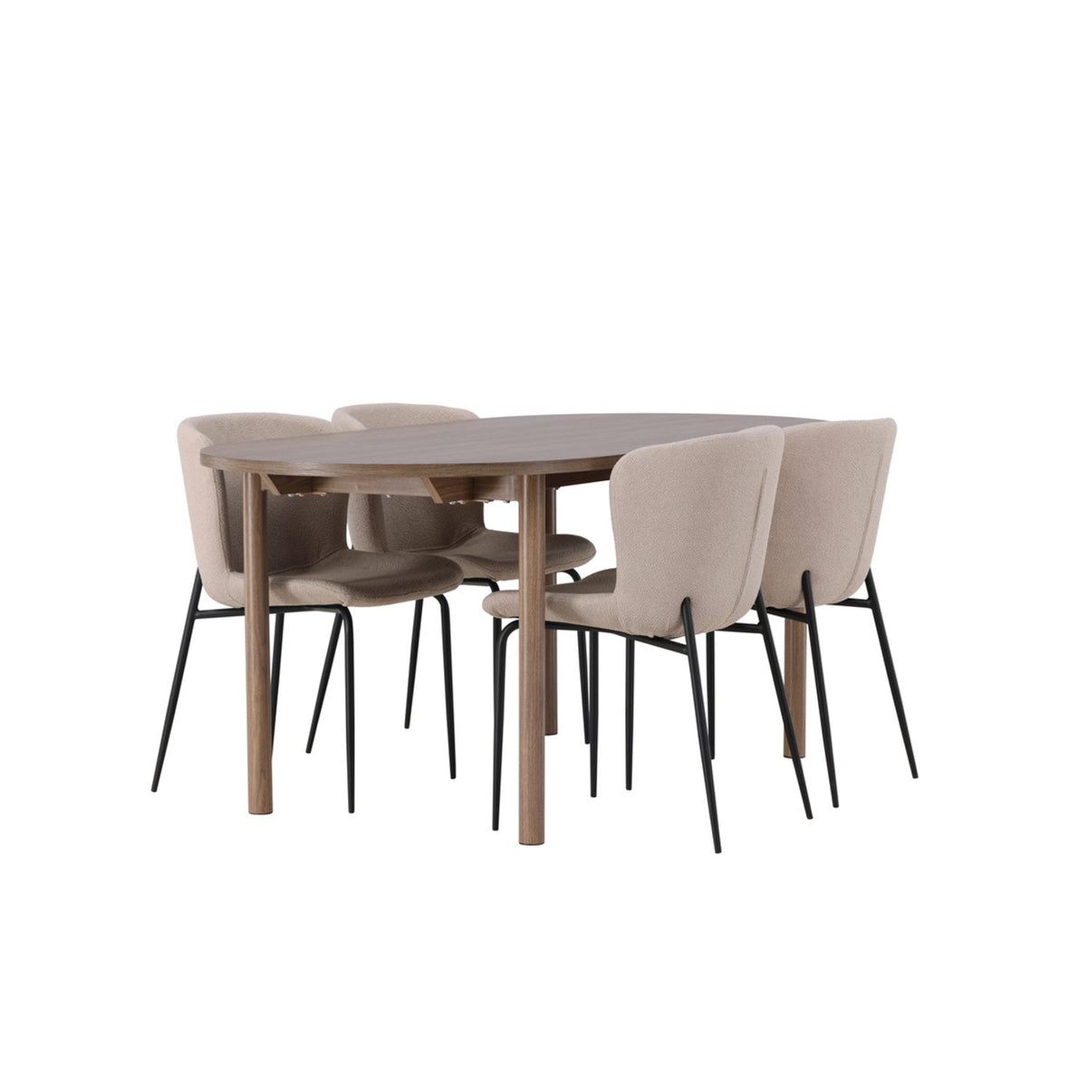 Andy, Modesto Oval matgrupp Beige,Svart, Natur, 180 x 90