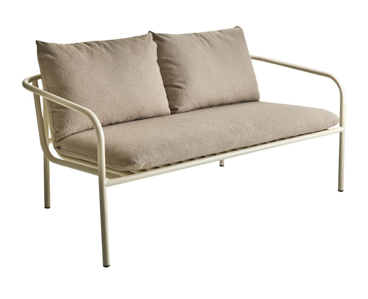 Bendt 2-sits Utesoffa Pearl White/Teddy Beige