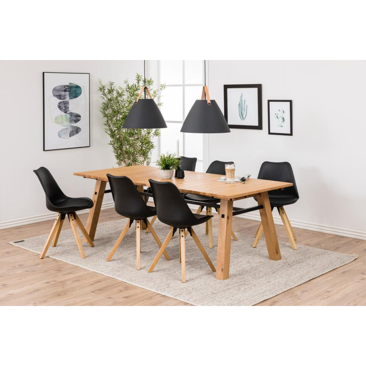 Sento Matstol PU BK Svart/Ek