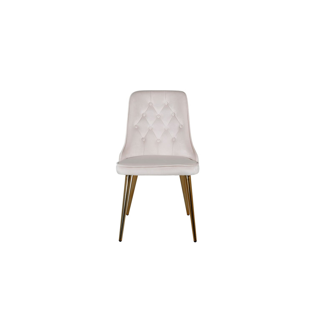 Velvet Deluxe Matstol Beige, Polyestersammet