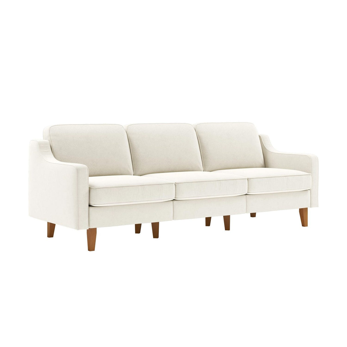 Kingston Extra (220 x 84 x 87 cm) 3-sitssoffa Mjölkskum valnöt