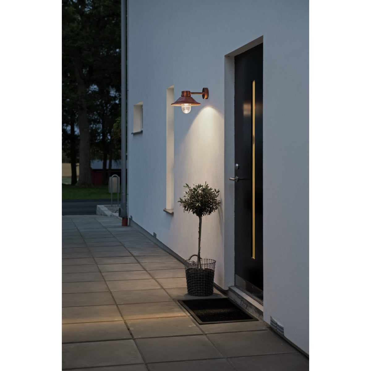Vega HP-LED 29 cm Vägglampa Ute Koppar