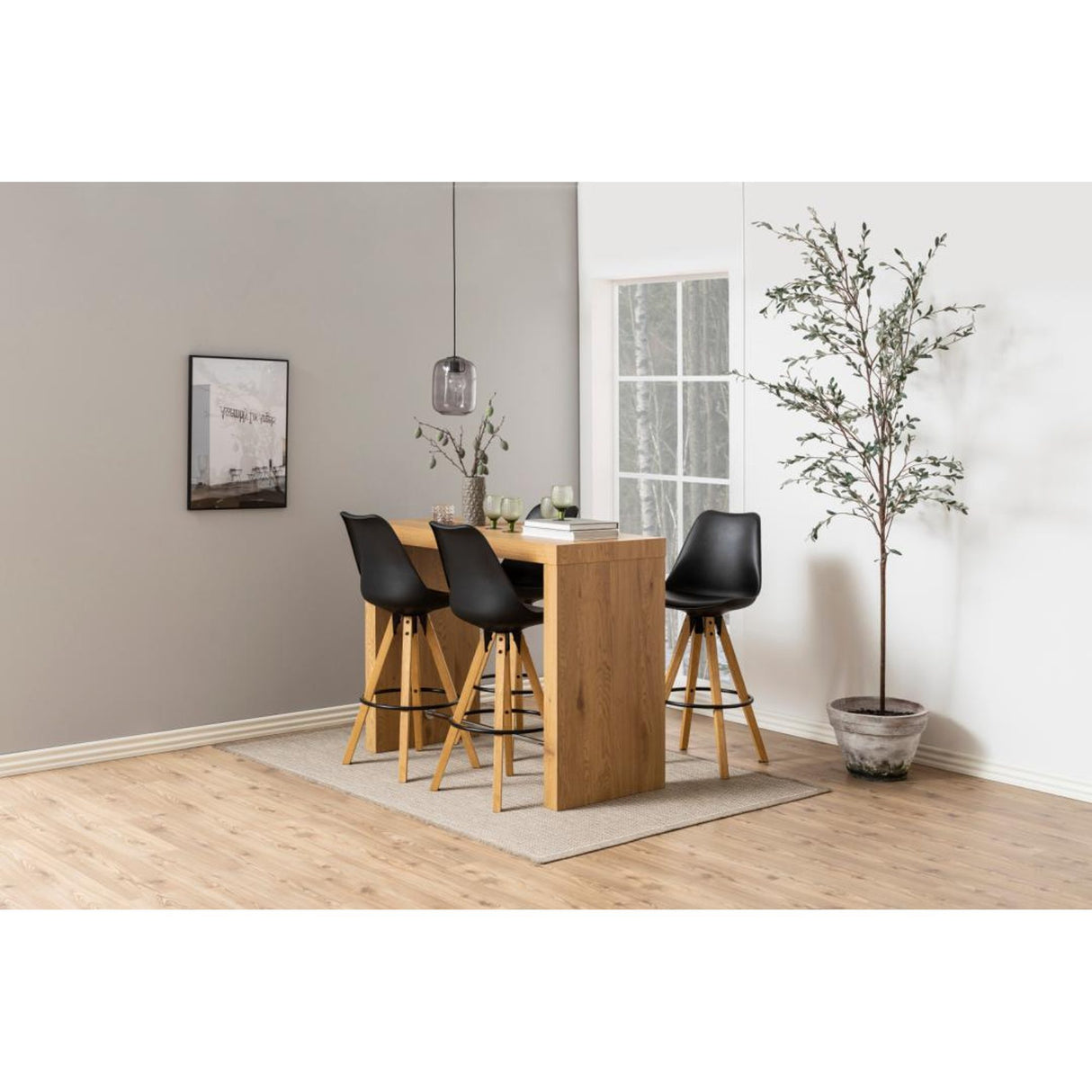 Sento Barstol PU Svart