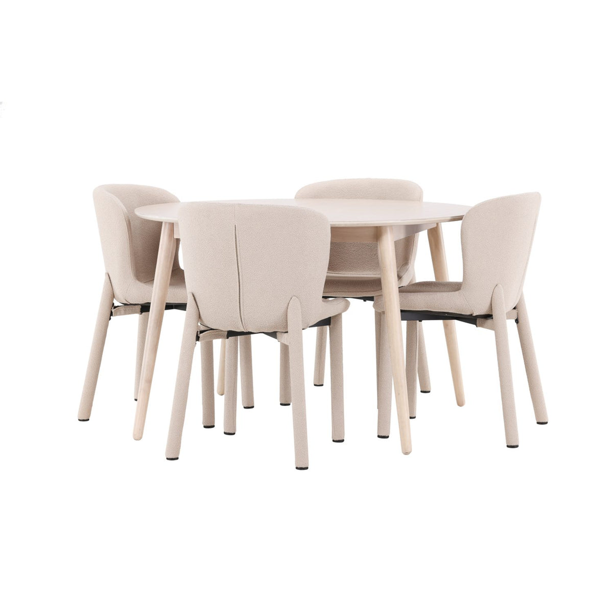Flora, Astoria Runt matgrupp Beige, Vitlasyr, ⌀120