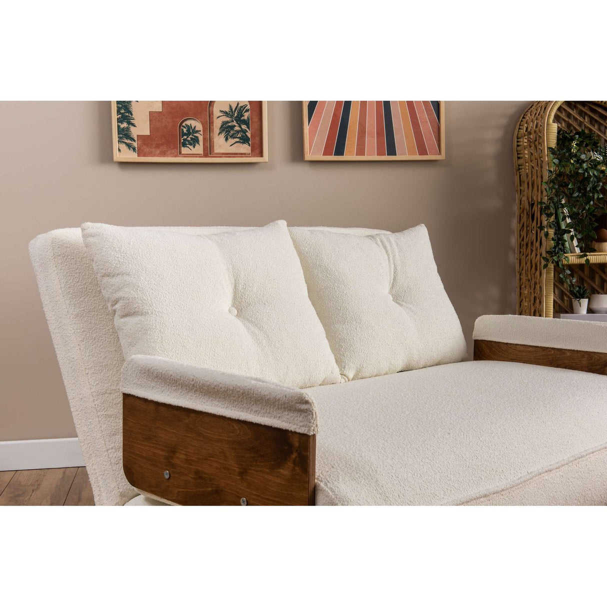 Cosmo Two (78 x 120 x 82 cm) 2-sits bäddsoffa Vit