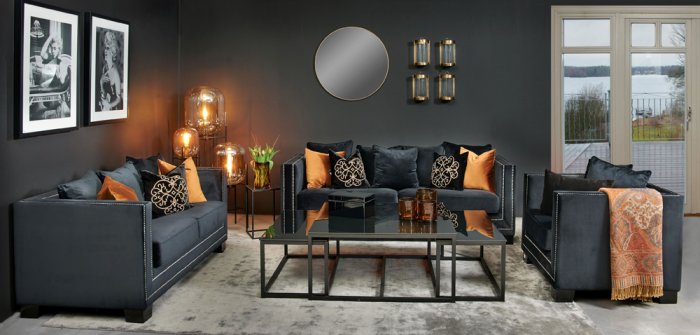 Cloude Fåtölj Svart Sammet