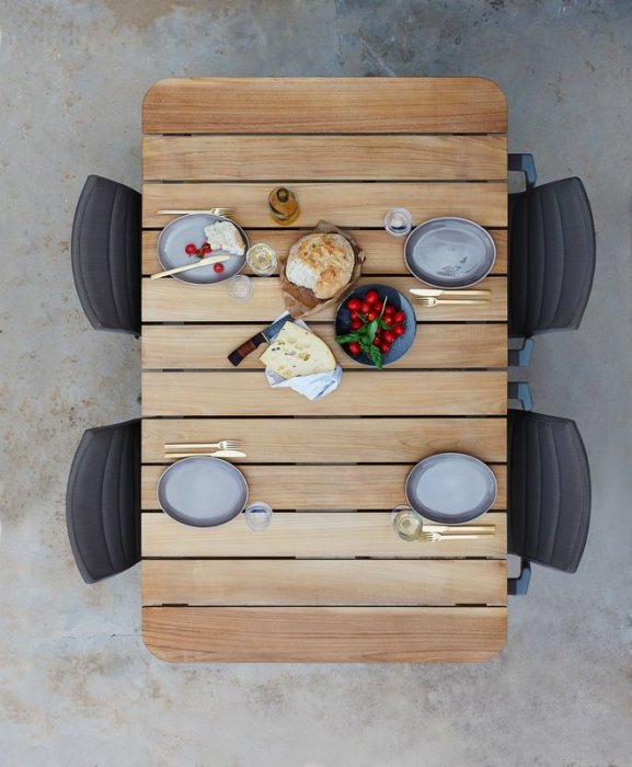 Core Bord 160x90cm Teak / Taupe