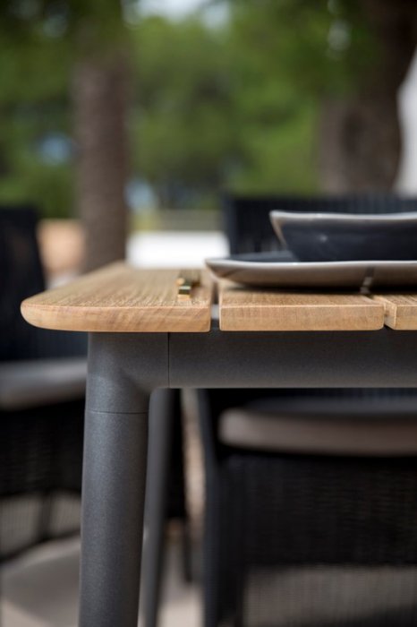 Core Bord 210x90cm Teak / Lava Grå