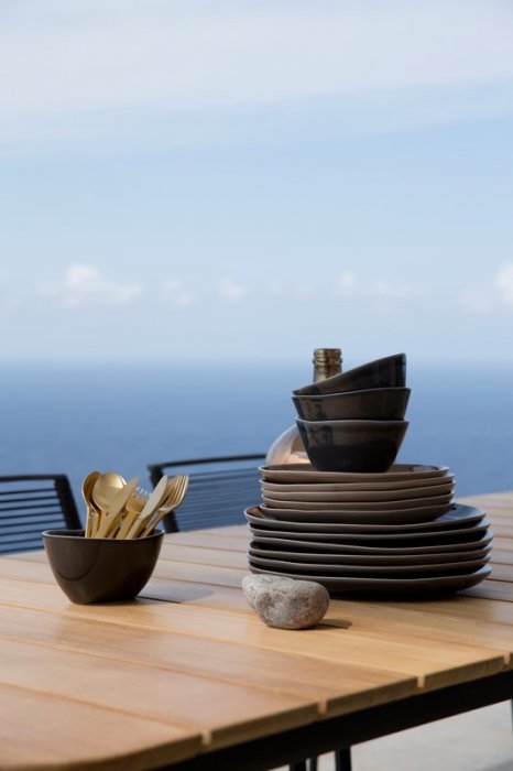 Core Bord 160x90cm Teak / Lava Grå