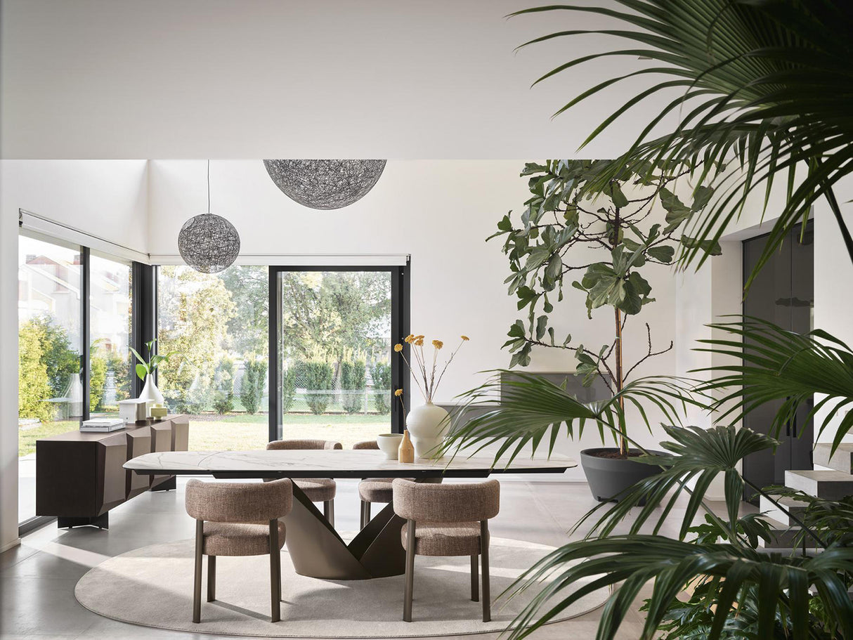 Calla Matbord 100x200-296 cm Bronze / Keramik