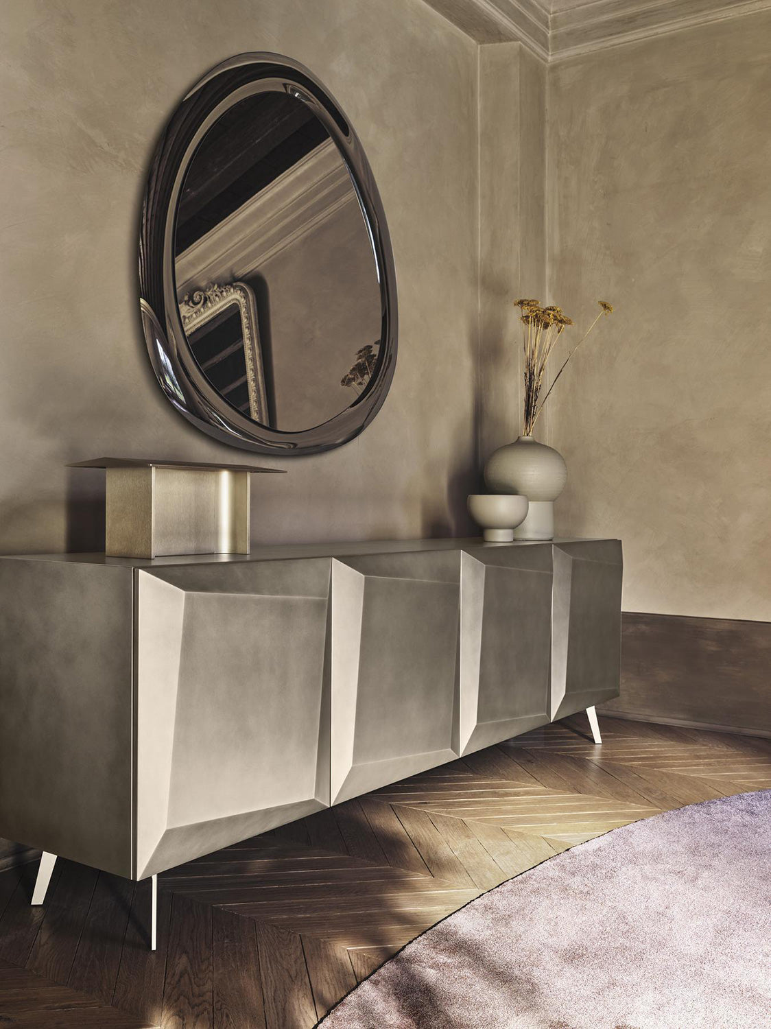 Alterego Sideoboard 4D Brushed Pearl Beige