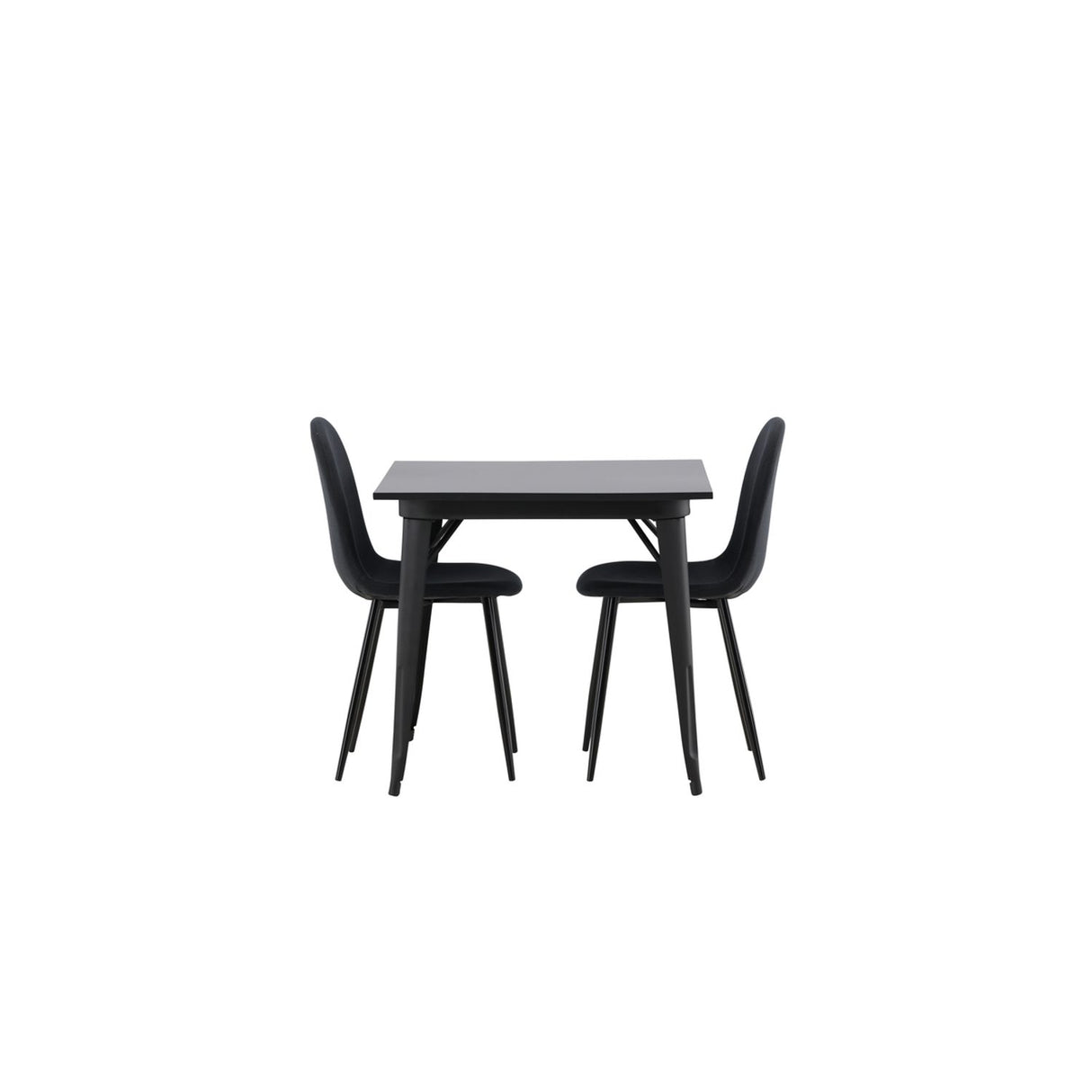 Tempe, Polar Rektangulär matgrupp Svart, Svart, 80 x 80