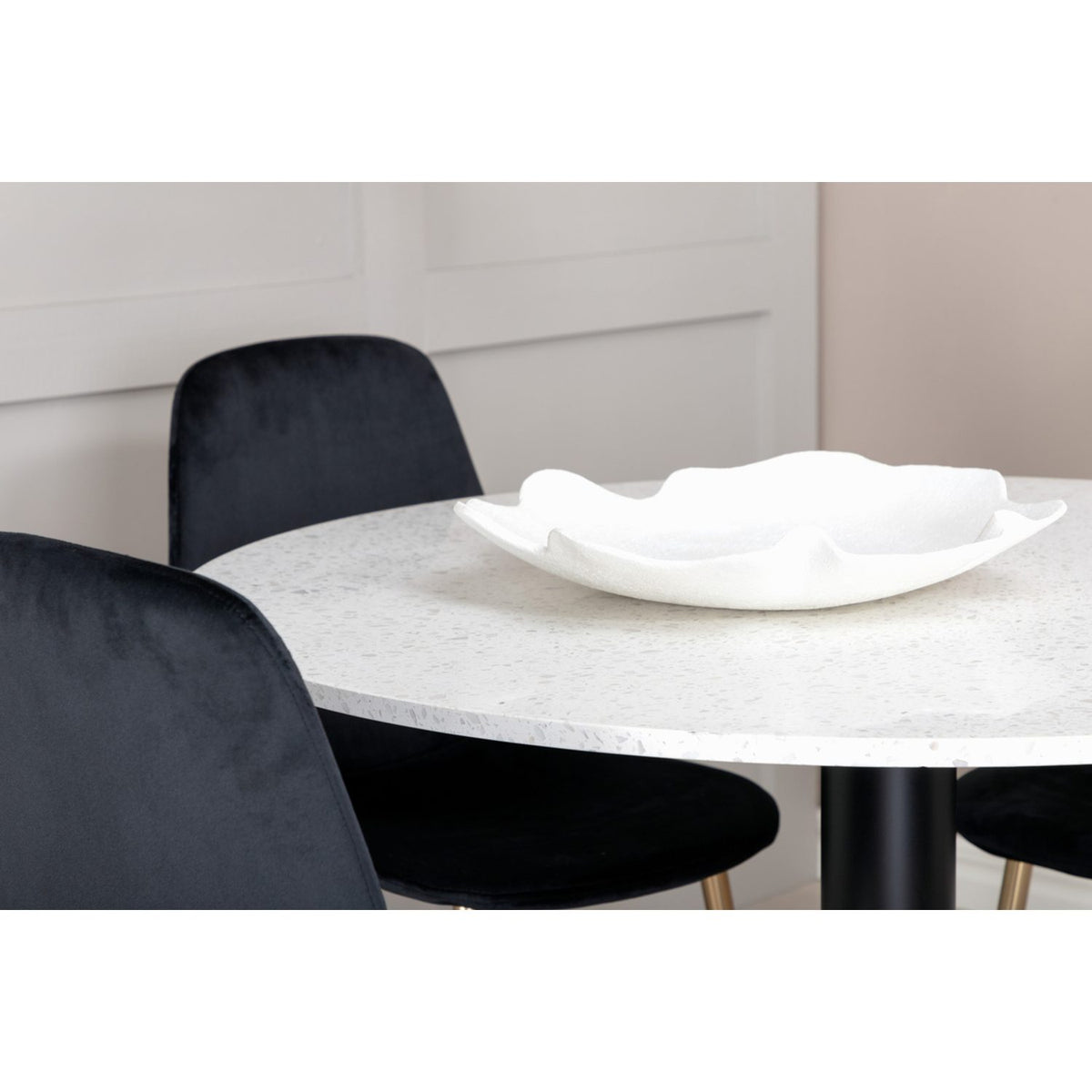 Razzia, Polar Rund matgrupp Svart, Guld, Svart,Vitt, ⌀106