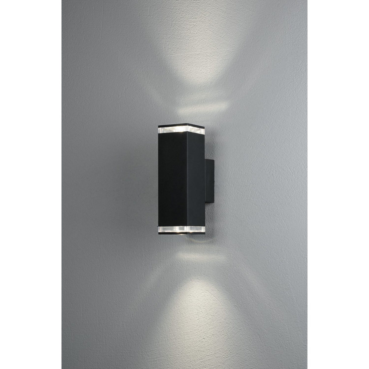 Pollux 2xGU10 Vägglampa Ute Svart, 23.5 cm