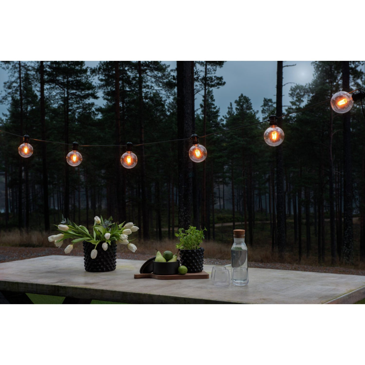 Tilläggsslinga för 2394, 10 Amber LED Ljusslinga Ute