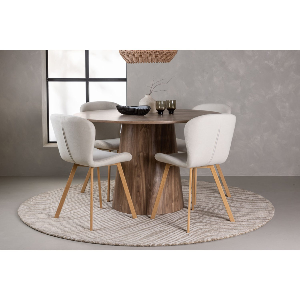 Lanzo, Lilja Rund matgrupp Beige, Natur, Natur, ⌀120