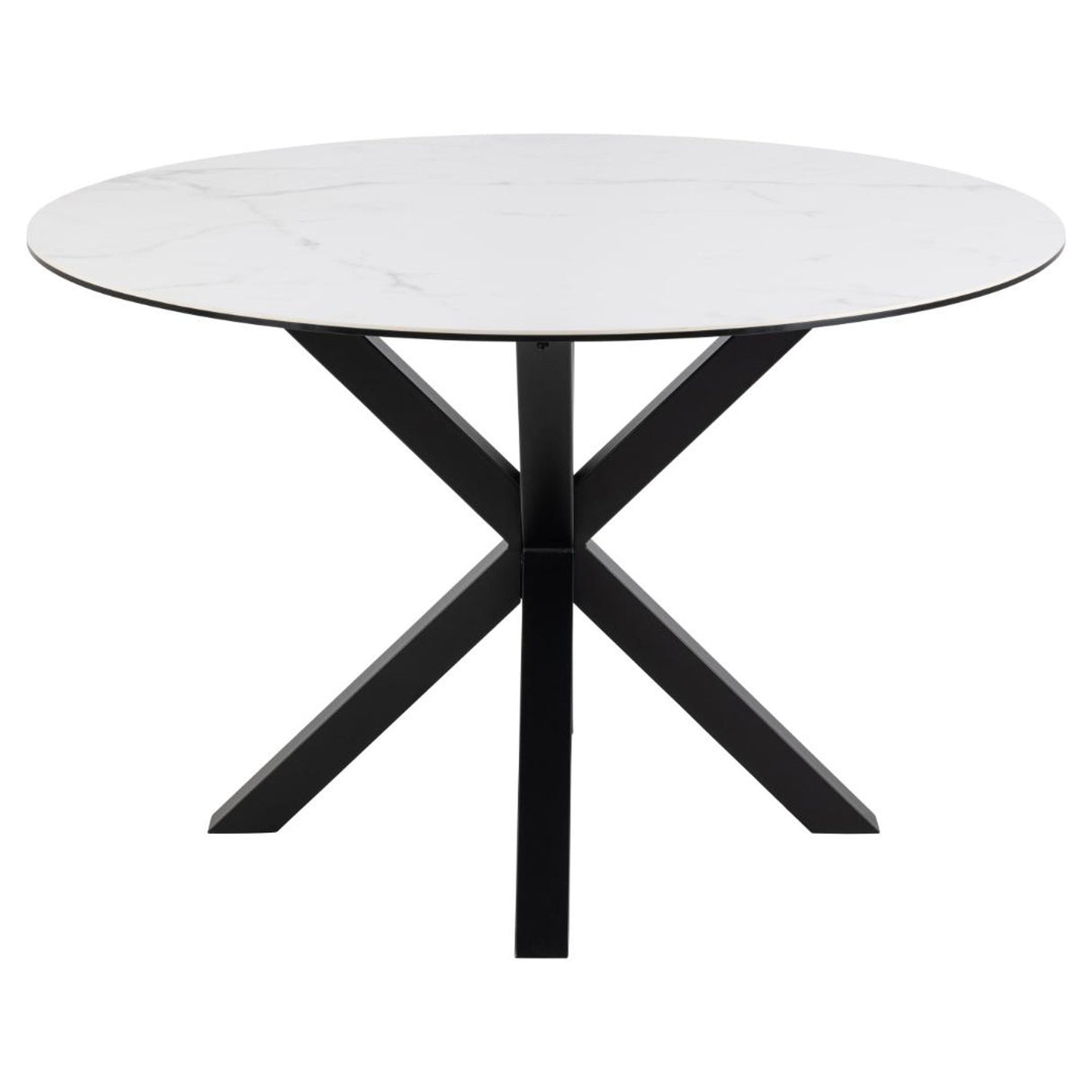 Verdun Matbord Rund 119 cm Vit Keramik