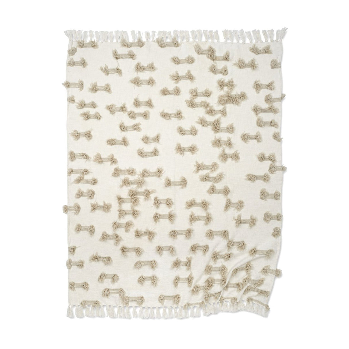 Rope 130x170 cm Pläd Vit/Birch