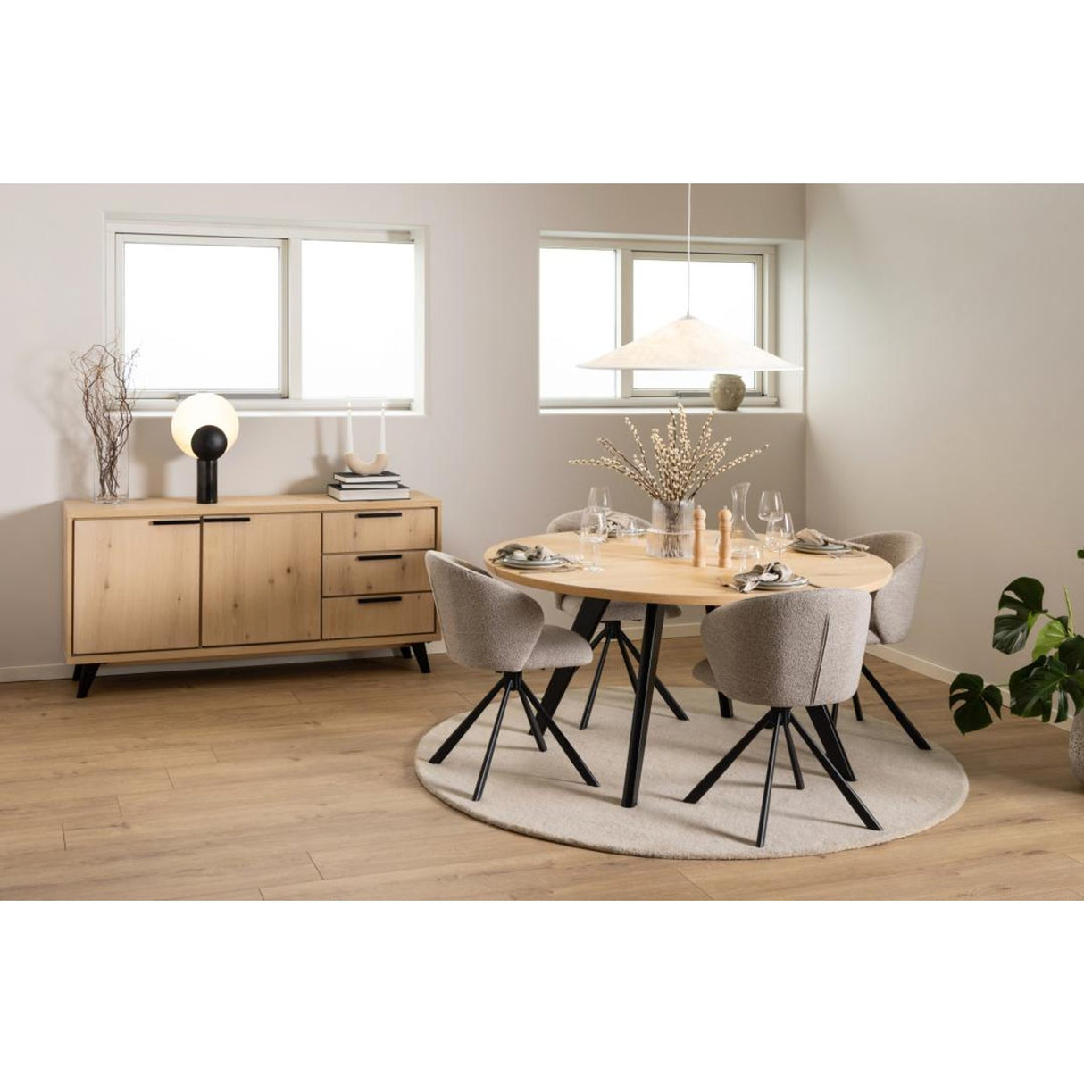 Coralie Matstol Monza tyg Beige