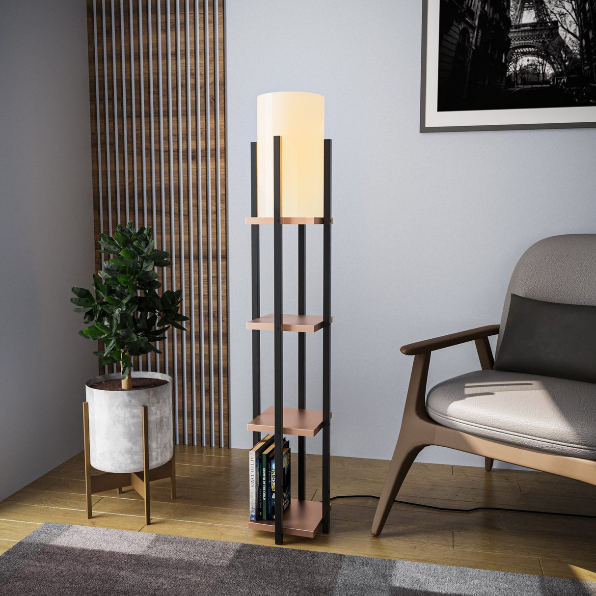 Yardis Golvlampa Trä / Beige