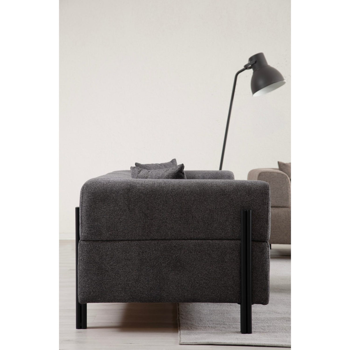 Doha 3-sits (225 x 93 x 75 cm) 3-sitssoffa Antracit