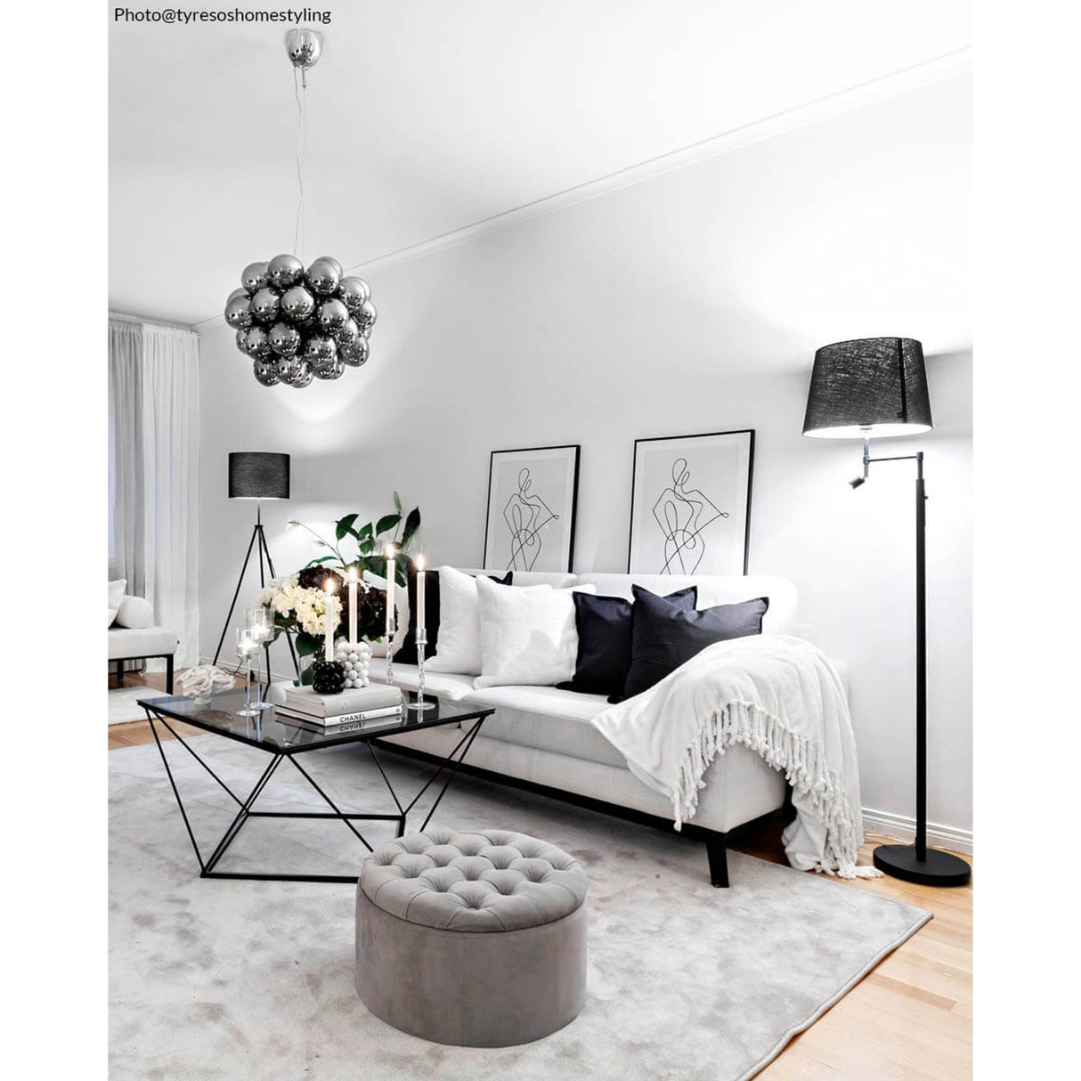 Orlando Golvlampa Sandsvart