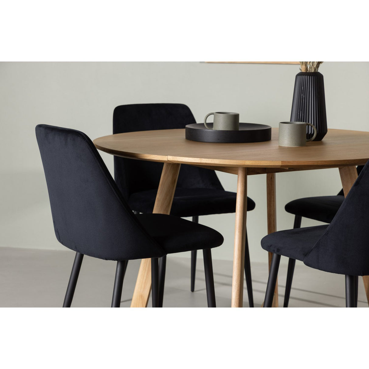 Yakidon, Night Rund matgrupp Svart, Brun, ⌀120